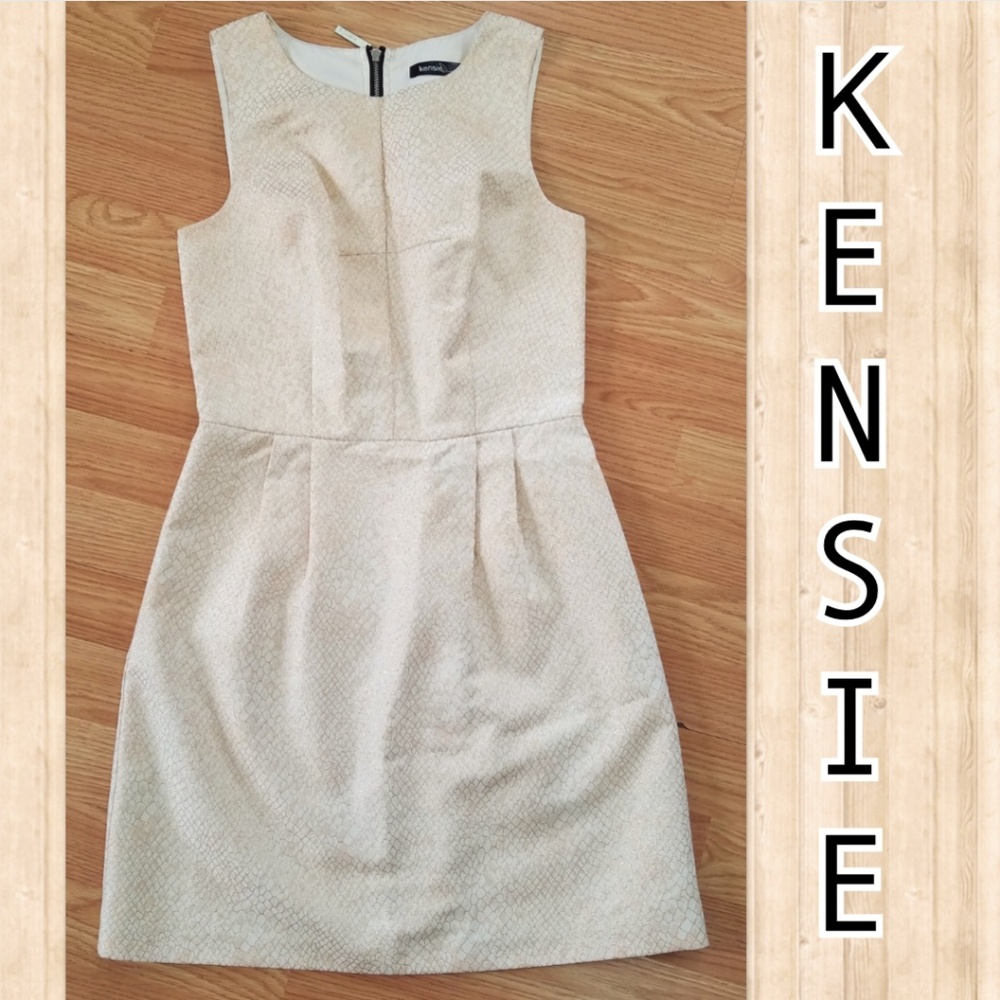 Rose Gold Metallic Snake Skin Print Dress